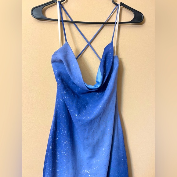 90s Vintage Gradient Glitter Gown - Picture 2 of 6